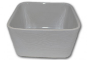 Saladier carré avec relief effet de vague - CA 8696